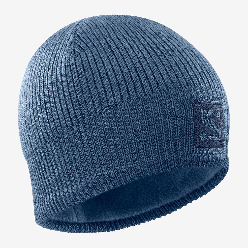 Bonnets Salomon Homme Bleu Marine - Salomon LOGO - France (6923-ASEXQ)